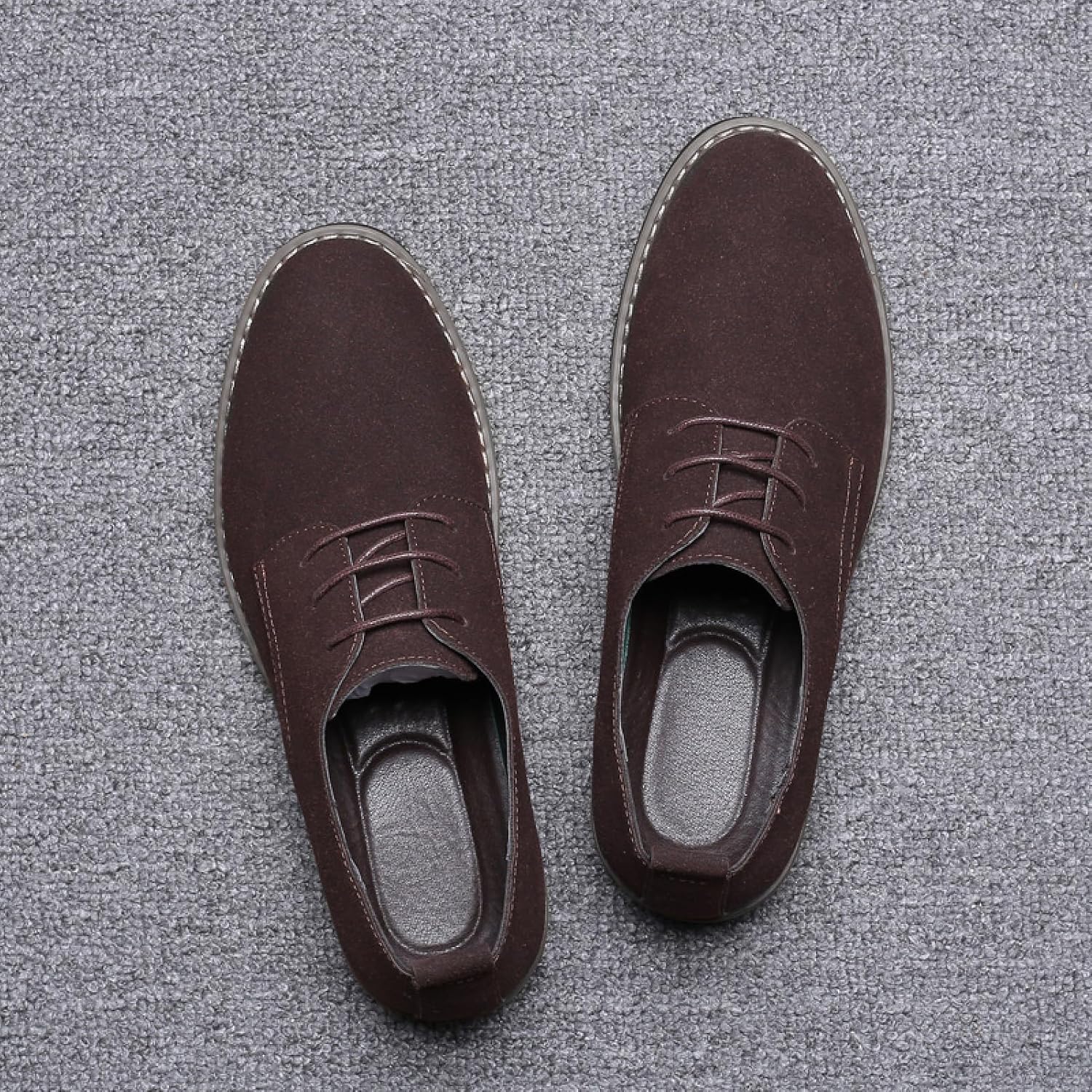 Suede Lace-Up Oxford Shoes - Image 7