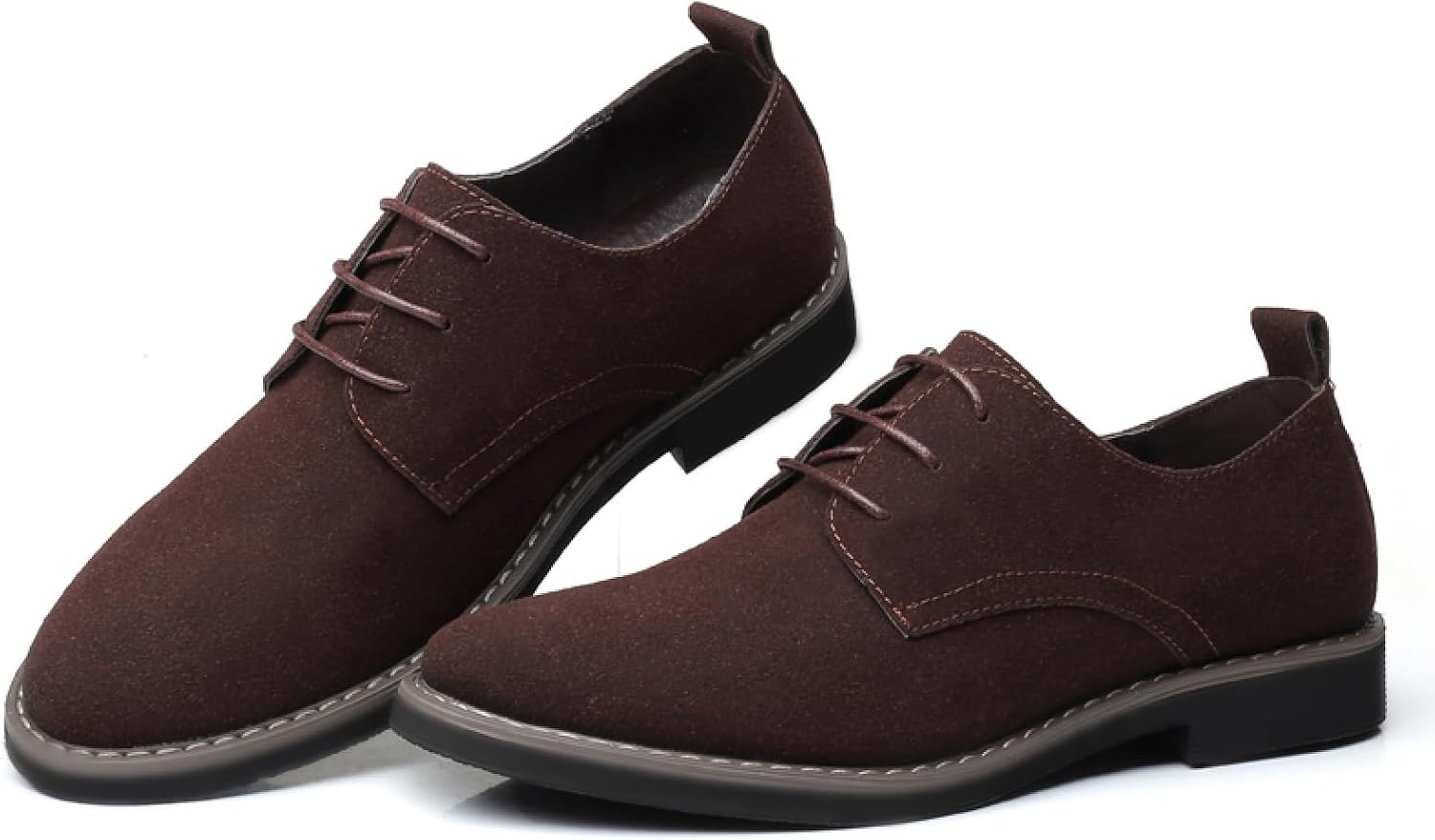 Suede Lace-Up Oxford Shoes - Image 6