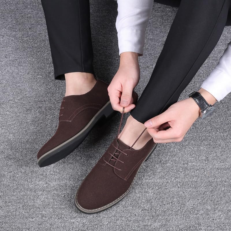 Suede Lace-Up Oxford Shoes - Image 3