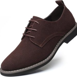 Suede Lace-Up Oxford Shoes