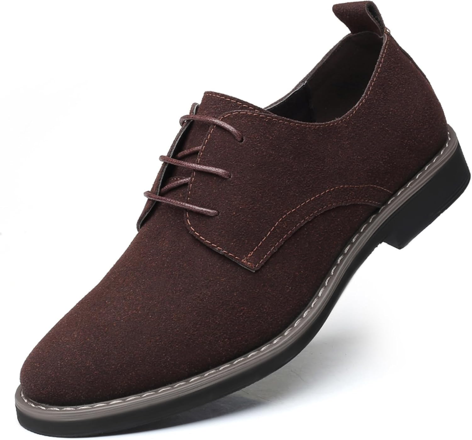 Suede Lace-Up Oxford Shoes