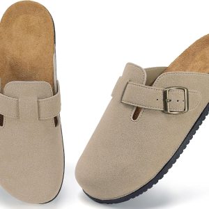 Suede Clogs Mules Sandals